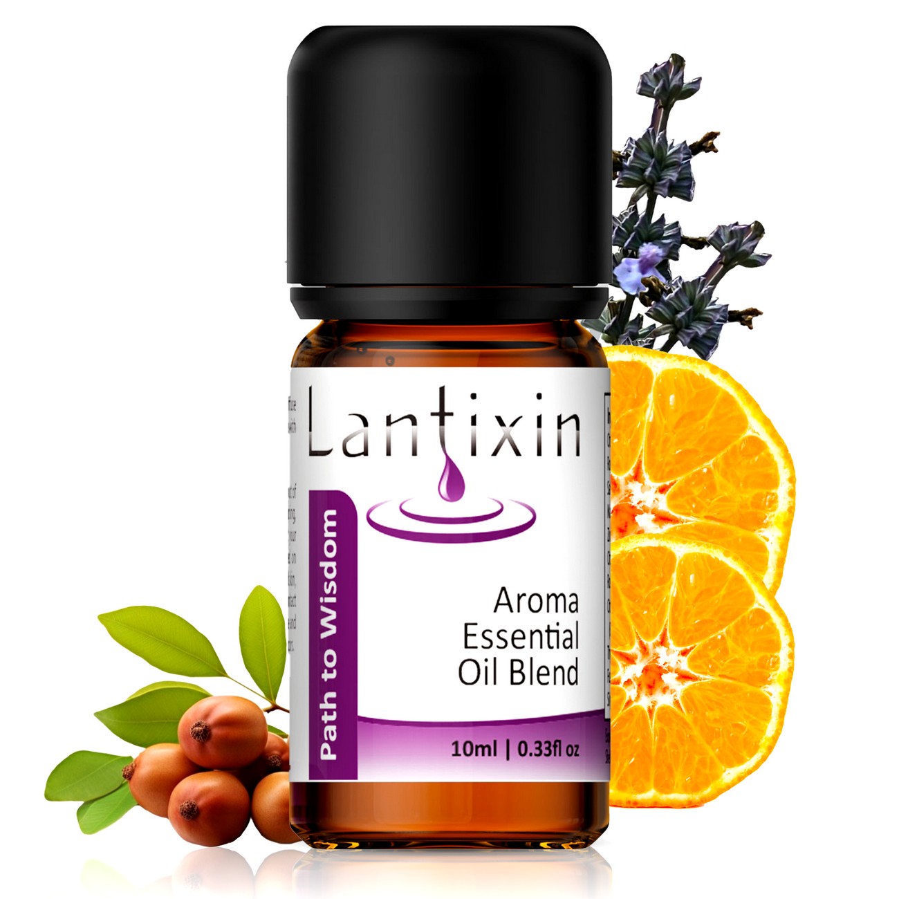 Lantixin Path to Wisdom Essential Oils For Diffusers For Home - No Chemical Additives Safe For Kids and Pets - Tangerine, Clary And Fusanus Spicatus Aromatherapy Oils - Oil Scents For Home - 0.3 oz