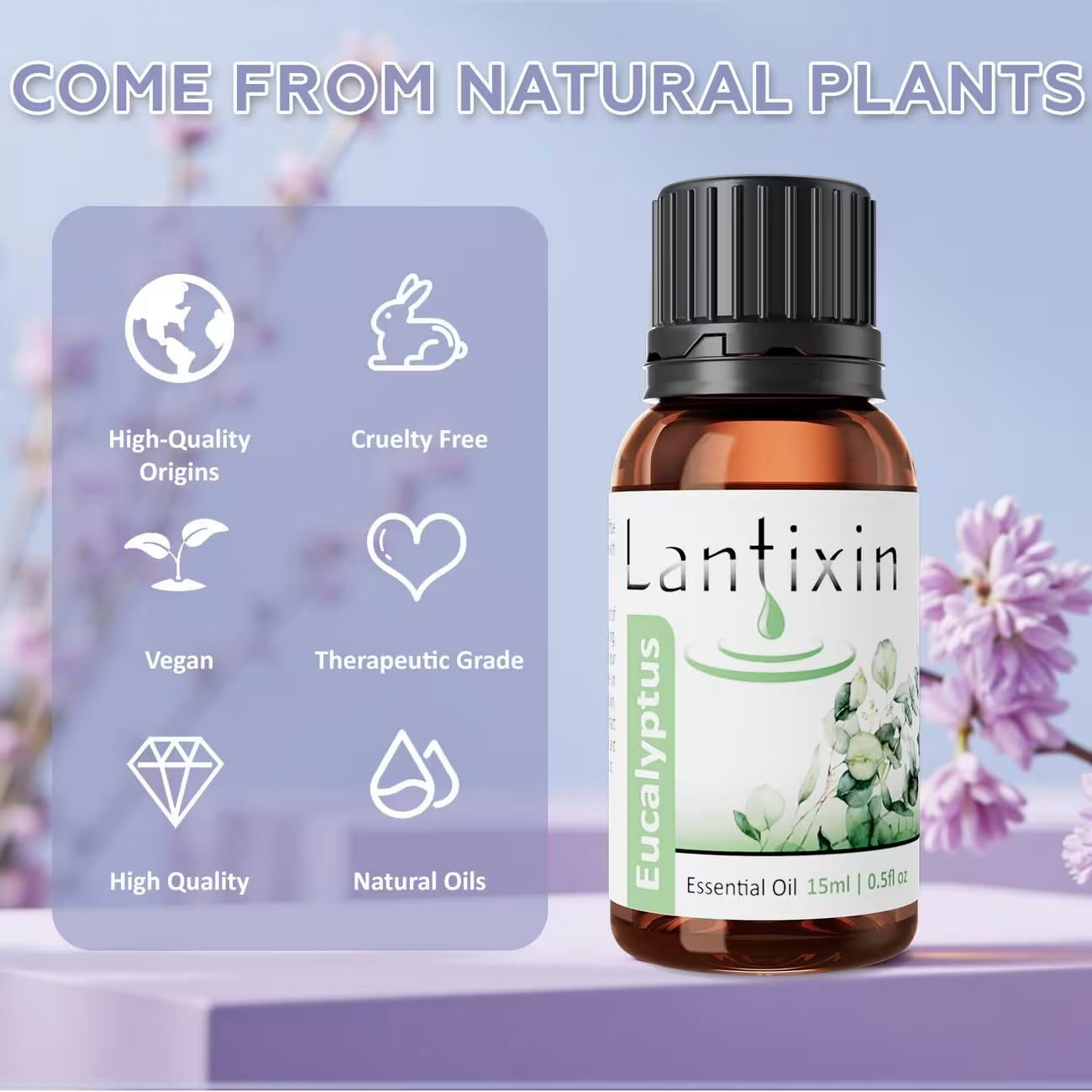 Lantixin Eucalyptus Essential Oils - Pure and Natural Eucalyptus Oil - Premium Grade Essential Oils for Diffusers