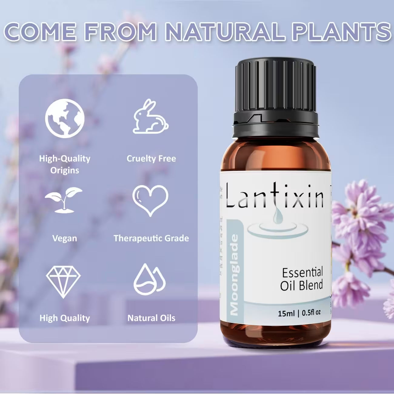 Lantixin Moonglade Soothing Essential Oil Blend - Grapefruit, Lavender, and Rosemary Leaf Essential Oils Blend