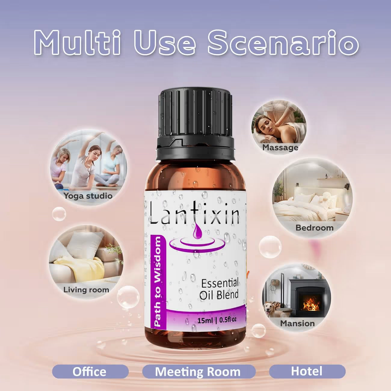 Lantixin Path to Wisdom Sweet Essential Oils Blend - Tangerine, Lemon and Rosa Rugosa Flower Essential Oils