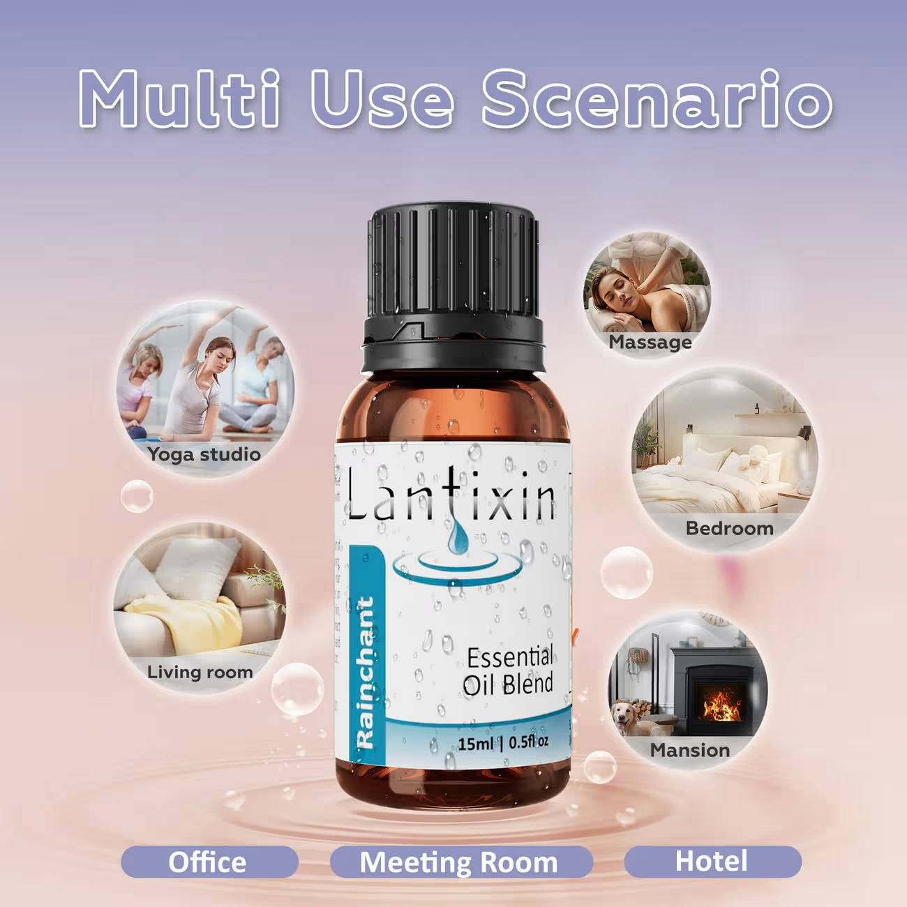 Lantixin Rainchant Awaken Essential Oil Blend - Osmanthus, Black Spruce And Ylang Ylang Aromatherapy Oils