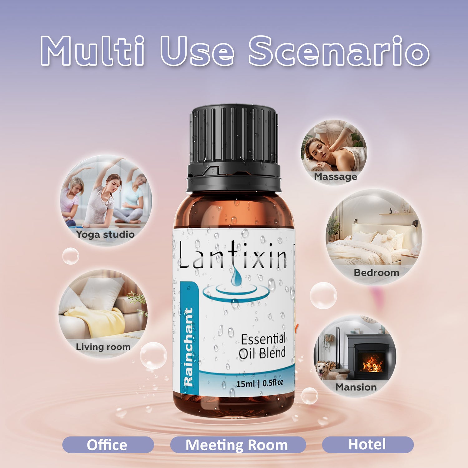 Lantixin Rainchant Awaken Essential Oil Blend - Osmanthus, Black Spruce And Ylang Ylang Aromatherapy Oils